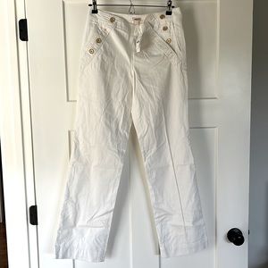 Jcrew sailor style pants white